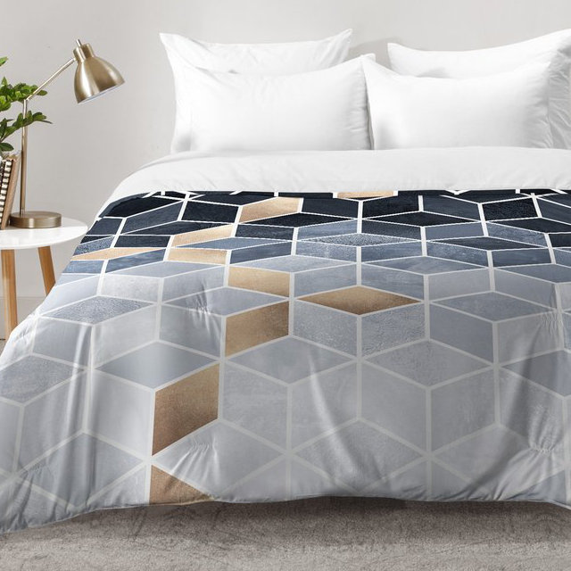 East Urban Home Soft Gradient Cubes Comforter Set & Reviews Wayfair